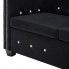 Szczegółowe zdjęcie nr 10 produktu Aksamitna sofa w stylu Chesterfield Charlotte 2Q - czarna