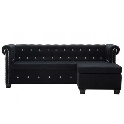 Zdjęcie sofa Xavier 4Q w stylu Chesterfield, czarna | Edinos.pl