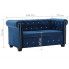 Szczegółowe zdjęcie nr 4 produktu Aksamitna sofa w stylu Chesterfield Charlotte 2Q - niebieska