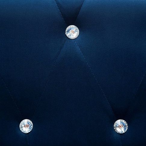 Szczegółowe zdjęcie nr 9 produktu Aksamitna sofa w stylu Chesterfield Charlotte 2Q - niebieska