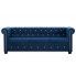 Szczegółowe zdjęcie nr 4 produktu Aksamitna sofa w stylu Chesterfield Charlotte 3Q - niebieska