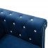 Szczegółowe zdjęcie nr 7 produktu Aksamitna sofa w stylu Chesterfield Charlotte 3Q - niebieska