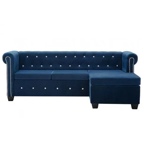 Zdjęcie sofa Xavier 4Q, Chesterfield, niebieska | Edinos.pl