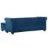 Szczegółowe zdjęcie nr 9 produktu Aksamitny narożnik w stylu Chesterfield Xavier 4Q - niebieski