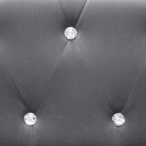 Szczegółowe zdjęcie nr 7 produktu Aksamitna sofa w stylu Chesterfield Xavier 2Q - szara