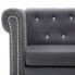 Szczegółowe zdjęcie nr 9 produktu Aksamitna sofa w stylu Chesterfield Charlotte 2Q - szara
