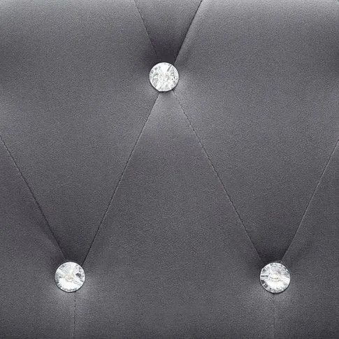Fotografia Aksamitna sofa w stylu Chesterfield Xavier 3Q - szara z kategorii Kanapy i sofy