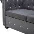 Szczegółowe zdjęcie nr 6 produktu Aksamitna sofa w stylu Chesterfield Charlotte 3Q - szara
