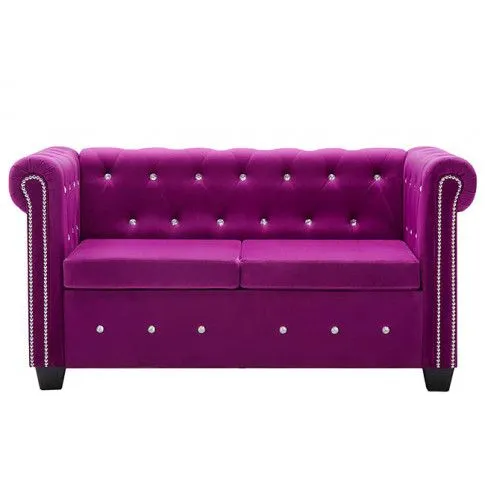 Zdjęcie sofa Xavier 2Q, styl Chesterfield, fioletowa | Edinos.pl