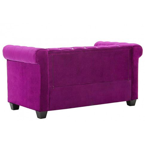 Szczegółowe zdjęcie nr 10 produktu Aksamitna sofa w stylu Chesterfield Charlotte 2Q - fioletowa