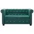 Zdjęcie sofa Charlotte 2Q, styl Chesterfield, zielona - w sklepie Edinos.pl