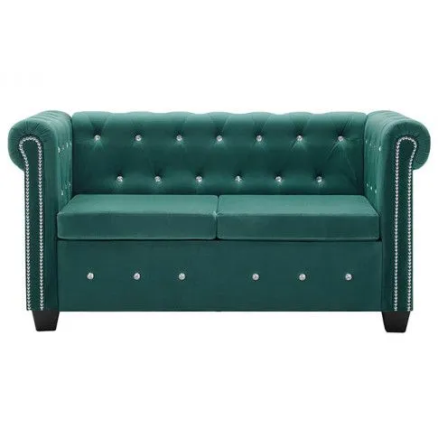 Zdjęcie sofa Xavier 2Q, styl Chesterfield, zielona - w sklepie Edinos.pl