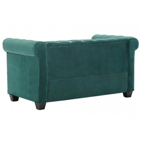 Szczegółowe zdjęcie nr 8 produktu Aksamitna sofa w stylu Chesterfield Charlotte 2Q - zielona