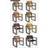 Fotografia Krzesło ogrodowe metalowe z drewnianym siedziskiem Norin Gray - 8 kolorów  z kategorii Fotele ogrodowe