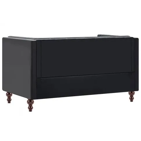 Szczegółowe zdjęcie nr 4 produktu 2-osobowa Sofa Vang w stylu Chesterfield - czarna