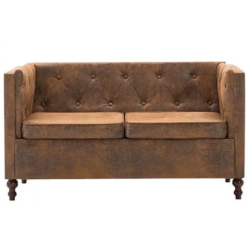 Zdjęcie 2-osobowa Sofa James 2Q, Chesterfield, brąz - sklep Edinos.pl