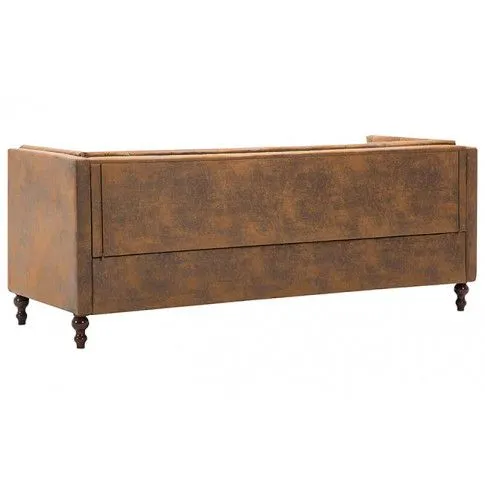 Szczegółowe zdjęcie nr 7 produktu 3-osobowa Sofa Majorka w stylu Chesterfield - brąz