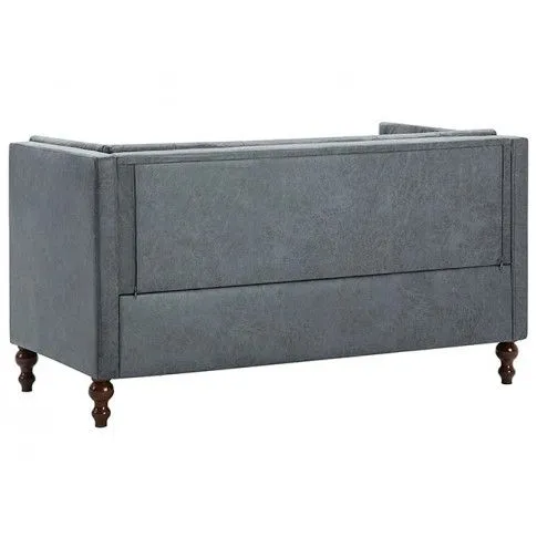 Szczegółowe zdjęcie nr 4 produktu 2-osobowa Sofa Vang w stylu Chesterfield - szara