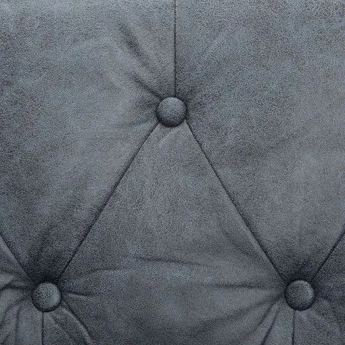Szczegółowe zdjęcie nr 7 produktu 3-osobowa Sofa Majorka w stylu Chesterfield - szara
