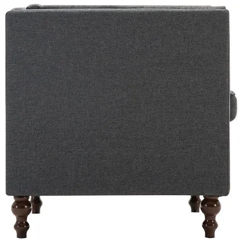 Szczegółowe zdjęcie nr 4 produktu 2-osobowa Sofa Vang w stylu Chesterfield - ciemnoszara