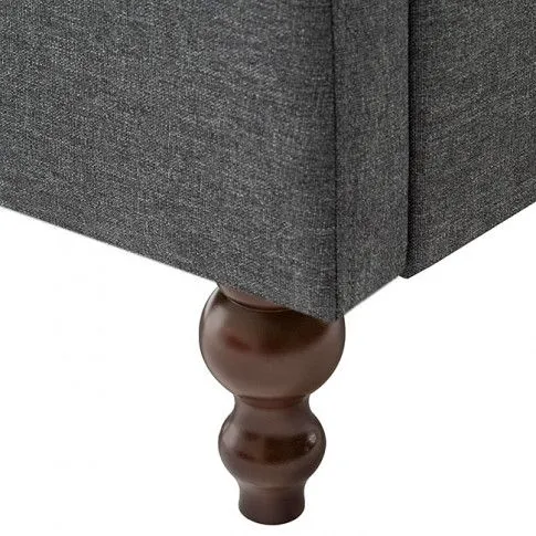 Szczegółowe zdjęcie nr 9 produktu 2-osobowa Sofa Vang w stylu Chesterfield - ciemnoszara