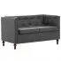 2-osobowa Sofa James 2Q w stylu Chesterfield - ciemnoszara