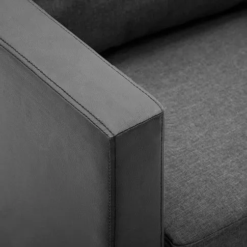 Zdjęcie atrakcyjna sofa Glomsti 2Q czarno-jasnoszara - w sklepie Edinos.pl