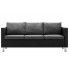 Fotografia Atrakcyjna 3-osobowa sofa Karlo 3Q - czarno-jasnoszara z kategorii Tanie kanapy