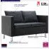 Szczegółowe zdjęcie nr 7 produktu Atrakcyjna 2-osobowa sofa Glomsti 2Q - czarno-ciemnoszara