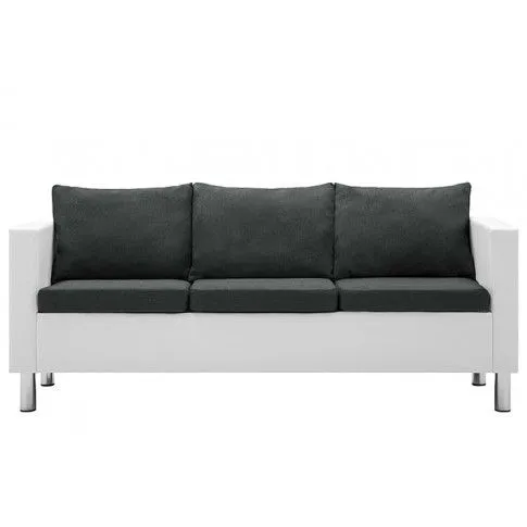 Szczegółowe zdjęcie nr 5 produktu Atrakcyjna 3-osobowa sofa Glomsti 3Q - biało-ciemnoszara