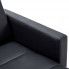 Fotografia Rozkładana sofa z leżanką Nevada - czarna z kategorii Kanapy i sofy ze skóry