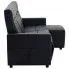 Szczegółowe zdjęcie nr 6 produktu Rozkładana sofa z leżanką Blodyn - czarna