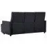 Szczegółowe zdjęcie nr 10 produktu Rozkładana sofa z leżanką Blodyn - czarna