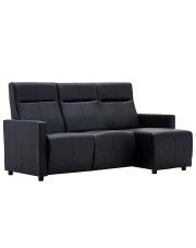 Rozkładana sofa z leżanką Nevada - czarna w sklepie Edinos.pl