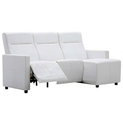 Szczegółowe zdjęcie nr 4 produktu Rozkładana sofa z leżanką Nevada - biała