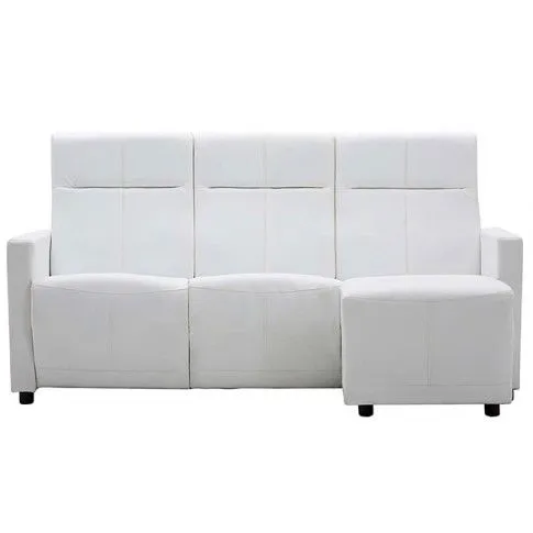 Szczegółowe zdjęcie nr 5 produktu Rozkładana sofa z leżanką Blodyn - biała