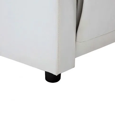 Szczegółowe zdjęcie nr 6 produktu Rozkładana sofa z leżanką Blodyn - biała