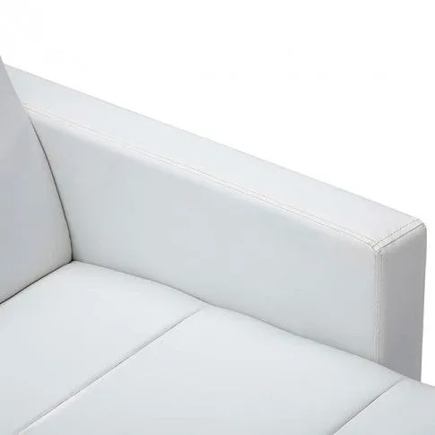 Szczegółowe zdjęcie nr 7 produktu Rozkładana sofa z leżanką Blodyn - biała
