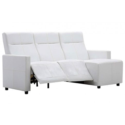 Szczegółowe zdjęcie nr 10 produktu Rozkładana sofa z leżanką Nevada - biała