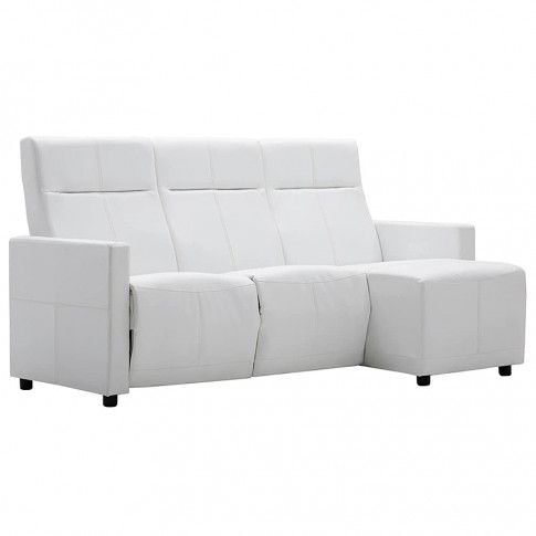 Zdjęcie produktu Rozkładana sofa z leżanką Nevada - biała.