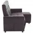 Szczegółowe zdjęcie nr 8 produktu Rozkładana sofa z leżanką Blodyn - brązowa