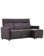 Rozkładana sofa z leżanką Nevada - brązowa w sklepie Edinos.pl