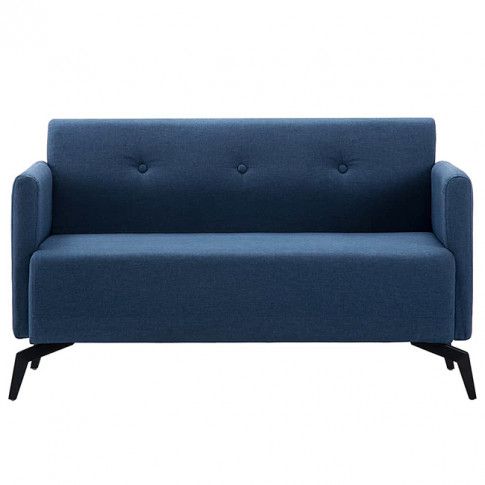 Szczegółowe zdjęcie nr 4 produktu Stylowa 2-osobowa sofa Rivena 2X - niebieska