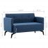 Szczegółowe zdjęcie nr 7 produktu Stylowa 2-osobowa sofa Rivena 2X - niebieska