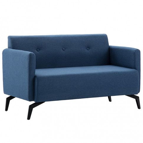 Zdjęcie produktu Stylowa 2-osobowa sofa Rivena 2X - niebieska.