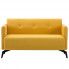 Zdjęcie Żółta stylowa dwuosobowa sofa Rivena 2X - w sklepie Edinos.pl