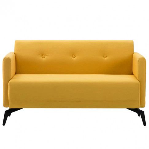 Zdjęcie Żółta stylowa dwuosobowa sofa Rivena 2X - w sklepie Edinos.pl