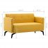 Szczegółowe zdjęcie nr 5 produktu Stylowa 2-osobowa sofa Rivena 2X - żółta