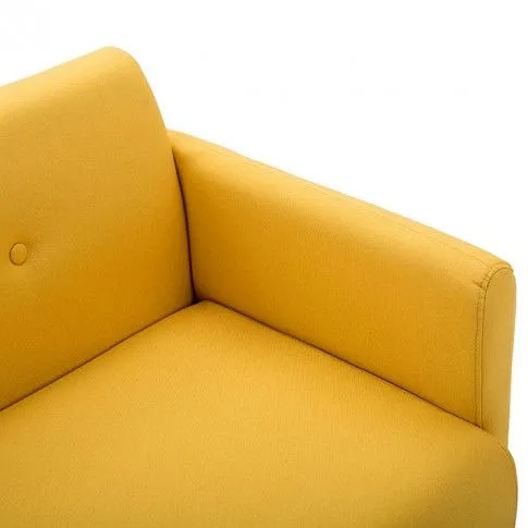 Szczegółowe zdjęcie nr 9 produktu Stylowa 2-osobowa sofa Skoma 2X - żółta