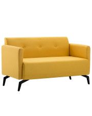 Stylowa 2-osobowa sofa Rivena 2X - żółta w sklepie Edinos.pl